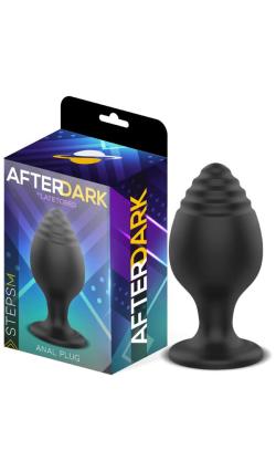 Butt Plug Silicone ''Steps'' - AfterDark collection - Noir - Taille M