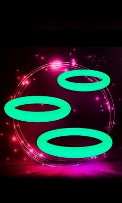set anneaux silicone phosphorescents