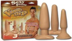 Coffret 3 Dip Butt Plugs - Vanilla (chair)